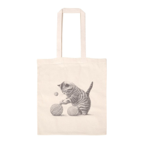 Torba bawełniana KOT 38x42cm z długim uchem RAVI
